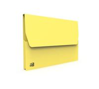 Oxford Pochettes à soufflet VIP 24 x 32 cm Jaune vif à rabats – Paquet de 10