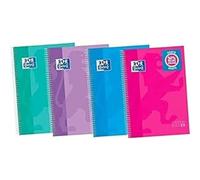 Oxford 144508 Cahier multi-perforé, 5 x 5, A4, 5 couleurs tendance