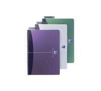 Oxford Cahier à spirale Office Urban Mix A5 14,8 x 21 cm - 90g - Ligné 7 mm - 100 pages