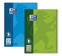 Oxford 1x cahier spirale à droite pour gauchers, a4+ ligné 80 pages 90g perf 4 trous 100050404 G