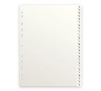 OXFORD 20 Lots d'Intercalaires Alphabétiques A4 26 Positions Carte Satinée Epaisseur 160g Blanc