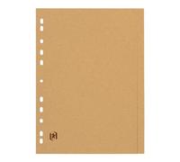 OXFORD 20 Lots d'Intercalaires Neutres Touareg A4 6 Positions Carte Recyclée Epaisseur 265g Beige Naturel
