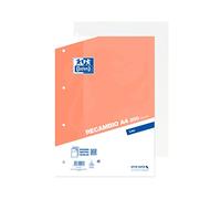 Oxford 200 feuilles A4 unies blanches perforées 4 trous.