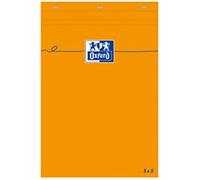 Oxford 21601 Bloc Bureau A7+ Papier Vélin Surfin Agrafé en Tête Couverture Enveloppante 85 x 120mm Papier Orange
