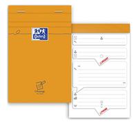 Oxford 21891 Bloc Agrafé en Tête Message Téléphonique 110 x 170mm Papier Assorties