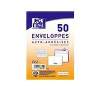 OXFORD 25457 Enveloppe Précasée Vélin Dl 110x220mm 80 g Paquet de 20 Blanc