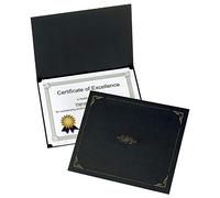 Oxford 299550 Lot de 25 porte-certificats Noir Format lettre