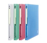 OXFORD 2nd Life Lot de 4 Classeurs Souples A4 Dos de 20mm 4 anneaux Couleurs Assorties Translucides