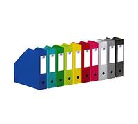 Oxford 400080199 PVC Range Revues, 26cm x 25.7cm x 7cm, Bleu/Vert Menthe/Vert/Vert Anis/Jaune/Rouge/Rose/Blanc/Gris/Noir, Lot de 10