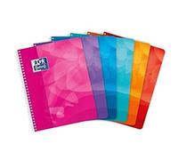 Oxford 400080636 Cahier spirale grands carreaux seyès 100 pages 90 g Couleurs Aléatoires