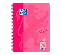 OXFORD 400086496 Carnet de notes au format A4 80 feuilles à carreaux avec double marge Rose