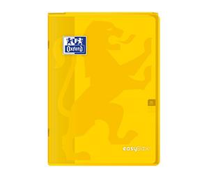 Oxford 400100008 EasyBook Cahier agrafé A4 96 pages 90 g grands carreaux seyès Jaune