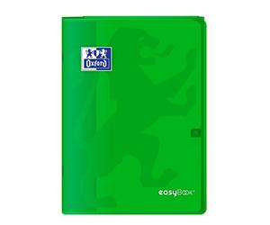 Oxford 400100009 EasyBook Cahier agrafé A4 96 pages 90 g grands carreaux seyès Vert