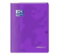 Oxford 400100063 EasyBook Cahier agrafé 24 x 32 cm 96 pages 90 g grands carreaux seyès Violet