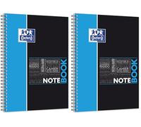 Oxford 400100699 Notebook Cahier spirale étudiant 17,6 x 25 cm 160 pages petits carreaux 5 x 5 mm Couleurs Aléatoires (Lot de 2)