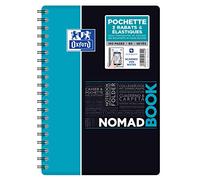 Oxford 400100860 Nomadbook Etudiant Cahier spirale petits carreaux 5 x 5 mm 17,6 x 25 cm 160 pages Couleurs Aléatoires