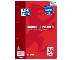 Oxford 400131580 Lot de 50 feuilles A4 quadrillées avec marge blanche 90 g/m² Compatible SCRIBZEE