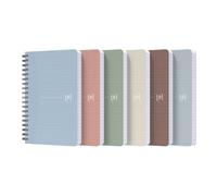 Oxford 400155803 Carnet à spirales My Rec'Up - 9 x 14 cm, quadrillé 5 mm, 90 feuilles, couleurs assorties, SCRIBZEE®