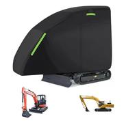 Oxford 420D Housse de mini pelleteuse avec fermeture éclair de porte - Convient aux modèles de 1 360 à 1 814 kg - Étanche - Compatible avec Bobcat E20 Kubota U17 John Deere 17G Yanmar ViO17 (noir