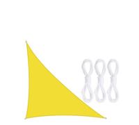 Oxford 420D - Voile d'ombrage triangulaire imperméable et respirant, protection UV, pour balcon, jardin, terrasse, jaune, solution d'ombrage pour extérieur, 3 x 4 x 5 m