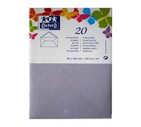 OXFORD 46512 Enveloppe Vélin 90 x 140 mm 120 g Parme Etui de 20 Couleurs Assorties