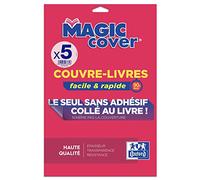 OXFORD 5 Feuilles Couvre-livres Magic Cover A4 PP Lisse Epaisseur 7,5/100ème Incolore