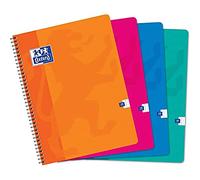 Oxford 92951 Cahier Spirale Couverture Cartonnée Reliure Intégrale Optik Paper A4+ 240 x 320mm Papier Coloris aléatoire