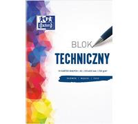 Oxford A3 Technical Block - 10 Feuilles Blanc, 250G : Idéal pour les esquisses, les dessins et les projets. Créez, dessinez, exprimez-vous sur du papier de la plus haute qualité !