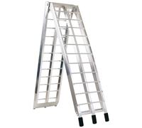 Rampe de chargement pliante en aluminium Oxford Gris 2,1x27,1 m