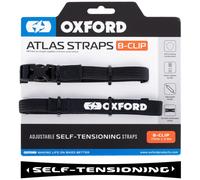 Oxford Atlas B-Clip, sangles auto-tendues 17 mm x 2 Noir Noir