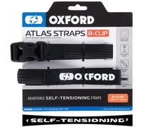 Oxford Rider Equipment Sangles d'arrimage Atlas B-Clip 26 mm x 2 m 2 unités Bleu