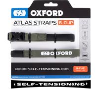 Oxford Atlas B-Clip, sangles auto-tendues 17 mm x 1 Olive/Noir Olive/Noir