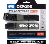 Oxford Atlas B-Clip, sangles auto-tendues 26 mm x 1 Olive/Noir Olive/Noir