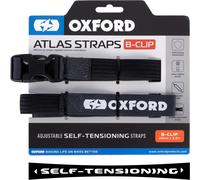 Oxford Atlas B-Clip, sangles auto-tendues 26 mm x 2 Gris Foncé/Noir Gris Foncé/Noir