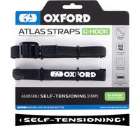 Oxford Atlas G-Hook, sangles auto-tendues 17 mm x 2 Noir Noir
