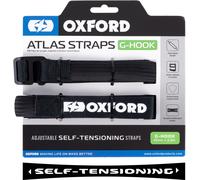 Oxford Atlas G-Hook, sangles auto-tendues 26 mm x 2 Noir Noir