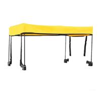 Oxford Auvent en tissu pour chariot de jardin, protection contre le soleil et la pluie (75 x 46 x 9 cm, jaune)