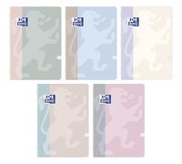 Oxford B-Light Cahier A4 quadrillé avec marge, 60 feuilles, aspect Paper+, couverture veloutée douce au toucher, design pastel, cahier léger pour l'école et l'université, cahier scolaire à carreaux