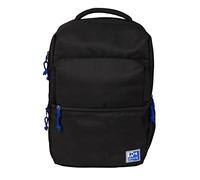 Oxford B-Ready, Sac à dos scolaire unisexe, 18 L, 42 m, poche rembourrée pour ordinateur portable, polyester recyclé RPET, Noir, Noir, 42x30x15cm, Décontracté