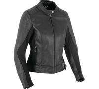 Oxford Beckley Ladies Veste en cuir de moto, noir, taille 36 pour femmes