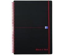 Oxford black n red 400047653 cahier à spirales a4 140 pages noir Noir G