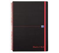 Oxford Black n' Red 400047654 Cahier à spirales A4 140 pages Noir