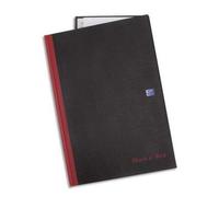 Oxford Black N Red Cahier Notebook Brochure Couverture Carte 192 Pages Ligné 8mm + Marge 21x29,7