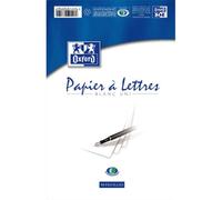 OXFORD Bloc correspondance de 50 feuilles 80 grammes format 148x210 mm uni