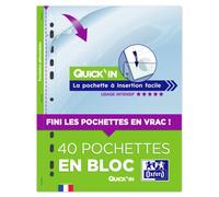 Oxford – Bloc 40 POCH PERF A4 PP 9/100 G