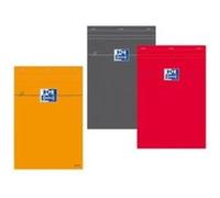 Oxford Bloc de direction gris non perforé, réglure 5x5, 210 x 297 mm, papier blanc