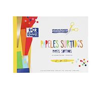 Oxford Bloc de papier assortis, 42 feuilles de différents types de papier, couverture souple