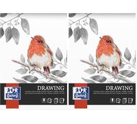 OXFORD Bloc Dessin A4 40 Feuilles 160g (Lot de 2)