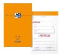Oxford Bloc agrafé en tête 21891 – Message téléphonique 110 x 170 mm – Papier assortis