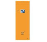 Oxford Bloc-notes Shoping Orange 74 x 210 mm quadrillé 80 F